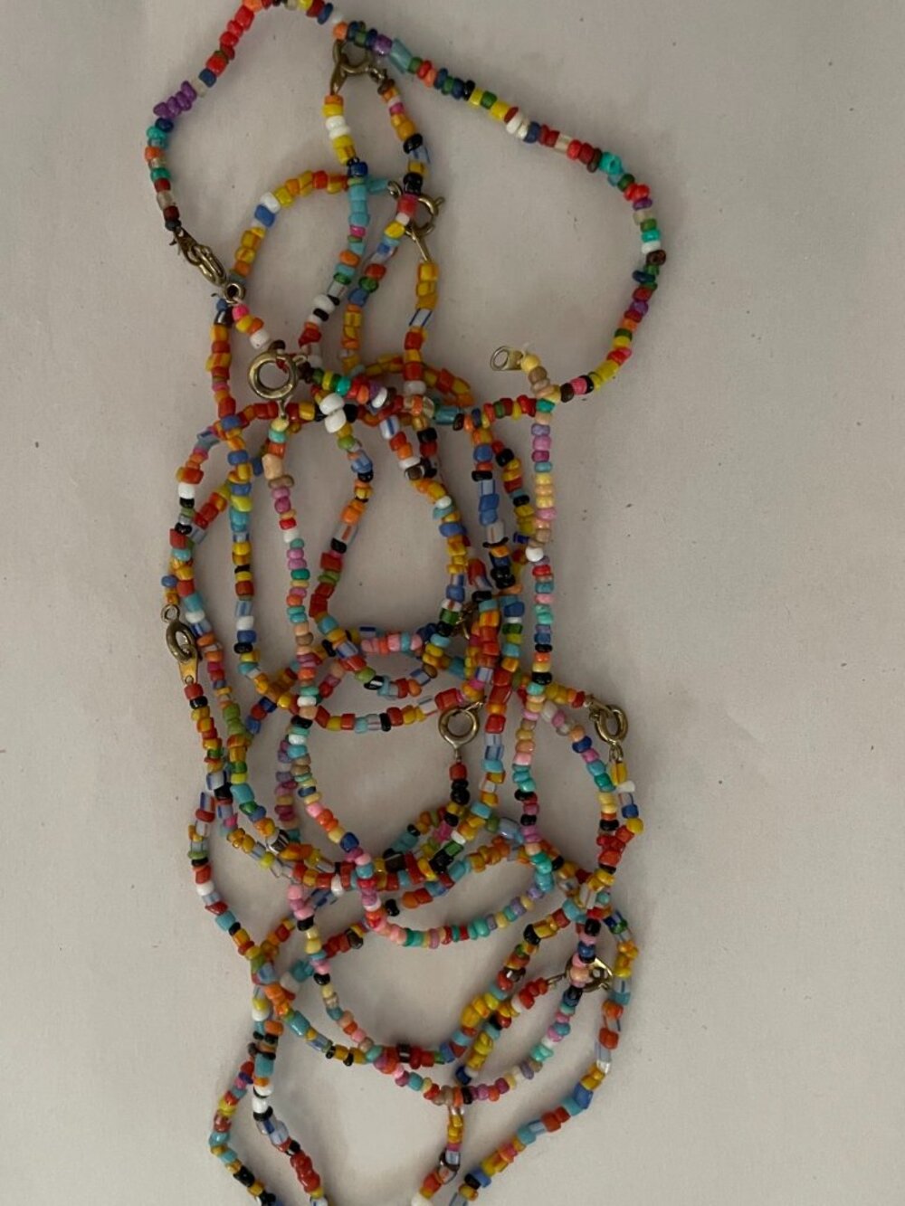 Multi-Color Seed Bead Bracelet - Vibrant Rainbow Style